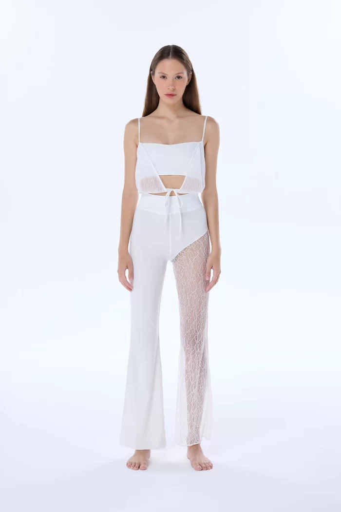 celeste white lace pants