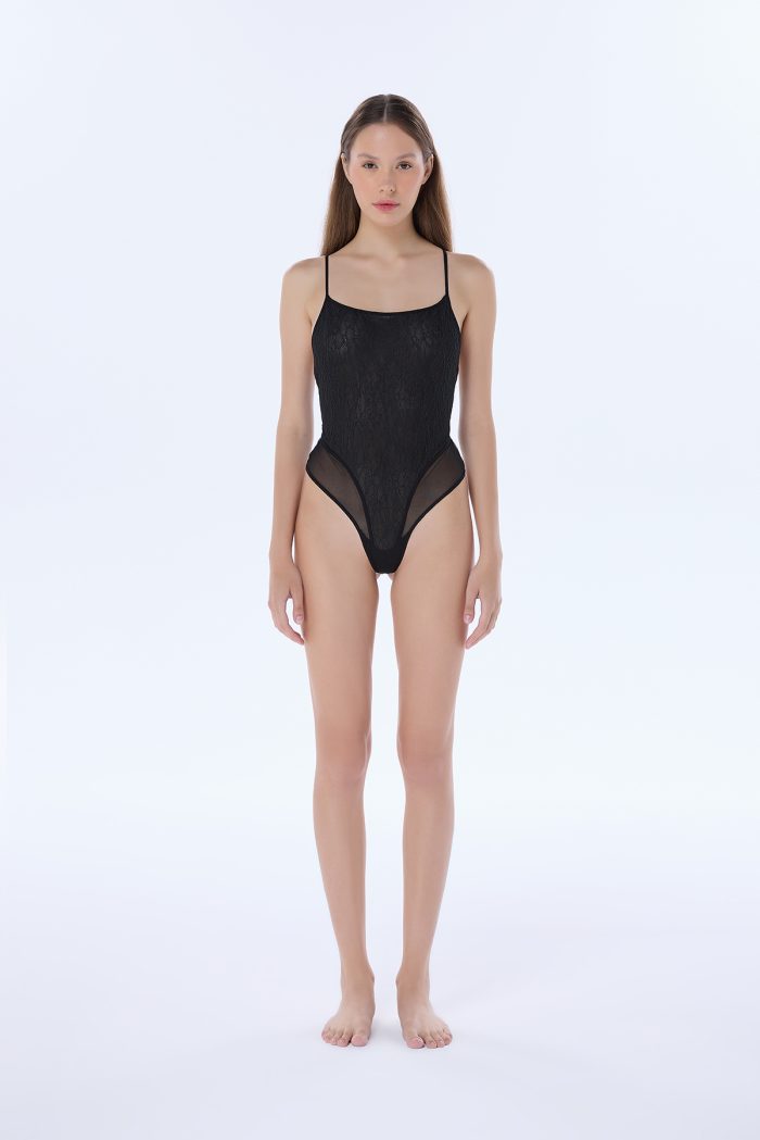 vera black lace bodysuit