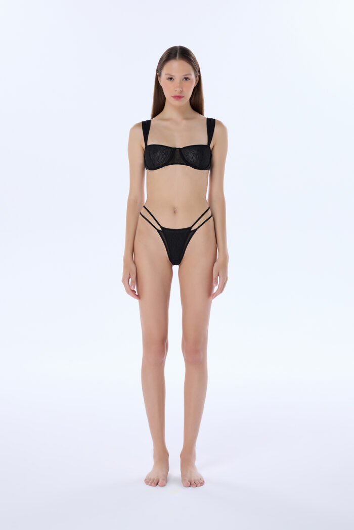 valeria black lace balconette bra